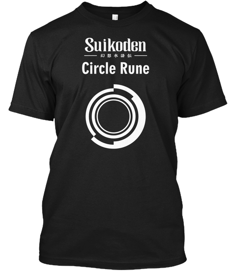 Suikoden Circle Rune Black T-Shirt Front