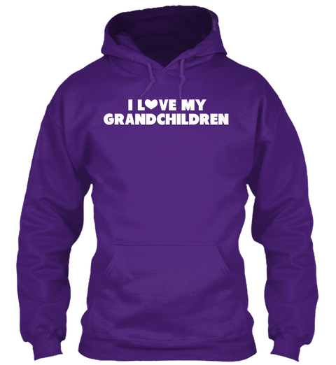 I Love My Grandchildren Purple T-Shirt Front