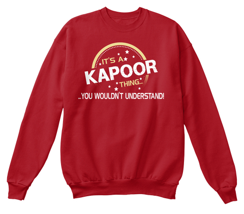 It's A Kapoor Thing You Wouldn't Understand Deep Red  T-Shirt Front