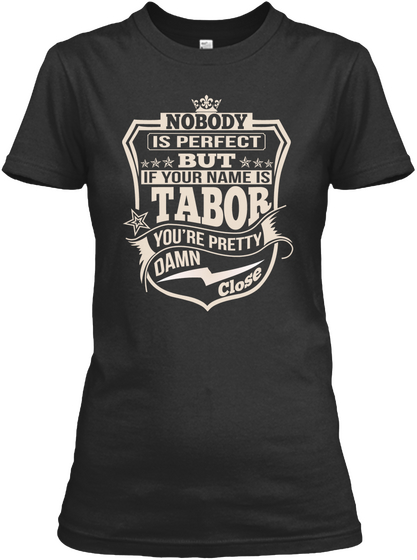 Nobody Perfect Tabor Thing Shirts Black Maglietta Front