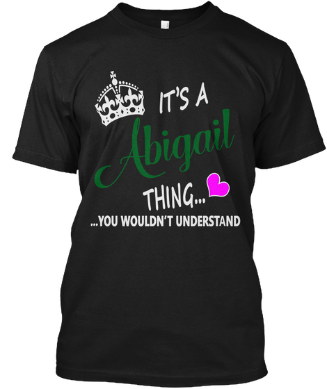 Abigail Black T-Shirt Front