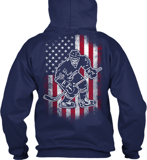 Usa Hockey Navy T-Shirt Back