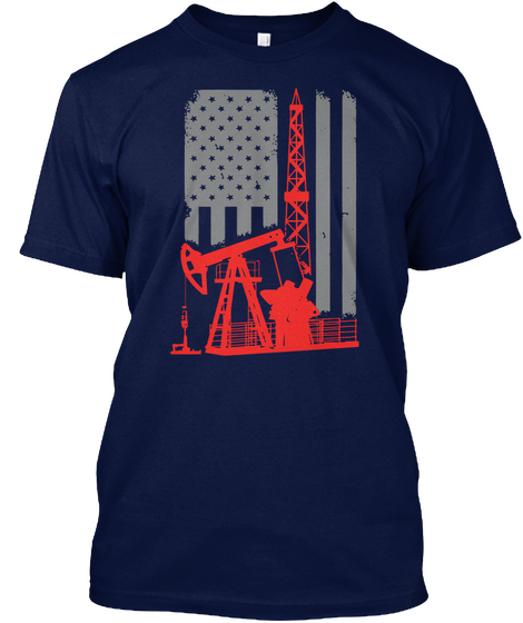 Oil Navy T-Shirt Front