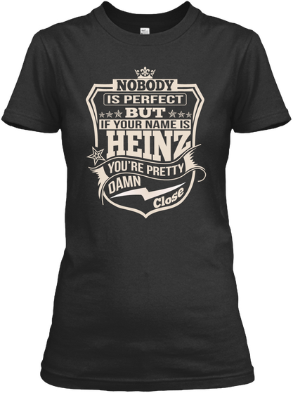 Nobody Perfect Heinz Thing Shirts Black Camiseta Front