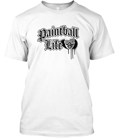 Paintball Life White Kaos Front