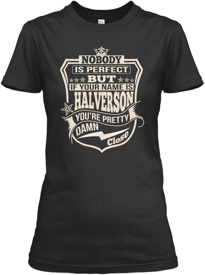 Nobody Perfect Halverson Thing Shirts Black T-Shirt Front