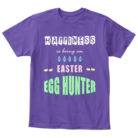 Happiness Is Being An Easter Egg Hunter Purple  Camiseta Front