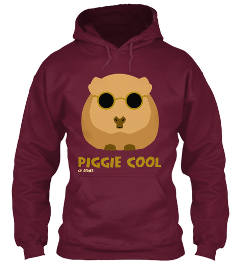 Piggie Cool Gp Series Burgundy Maglietta Front