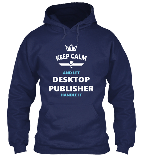 Desktop Publisher Navy áo T-Shirt Front
