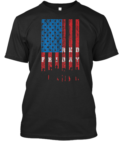 Red Friday  Black T-Shirt Front