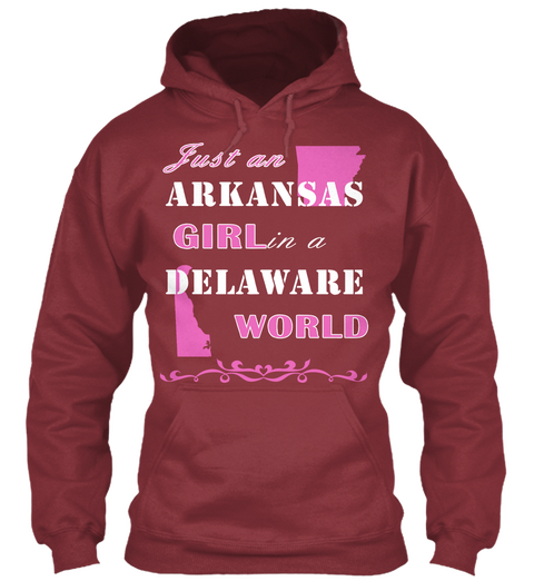 Arkansas   Delaware Maroon Camiseta Front