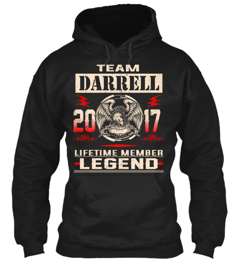 Team Darrell 2017 Black T-Shirt Front