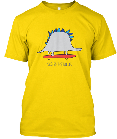 Skate A Saurus Daisy T-Shirt Front