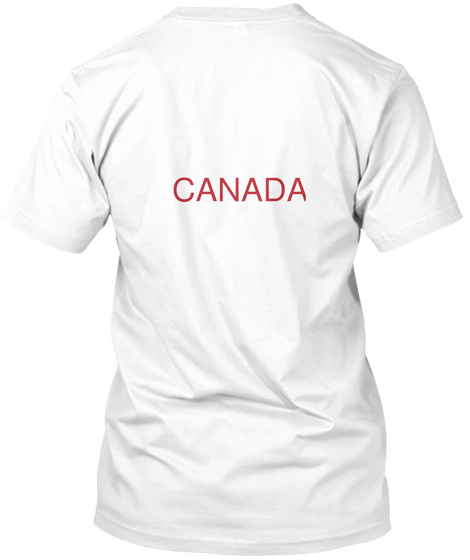 Canada White Camiseta Back
