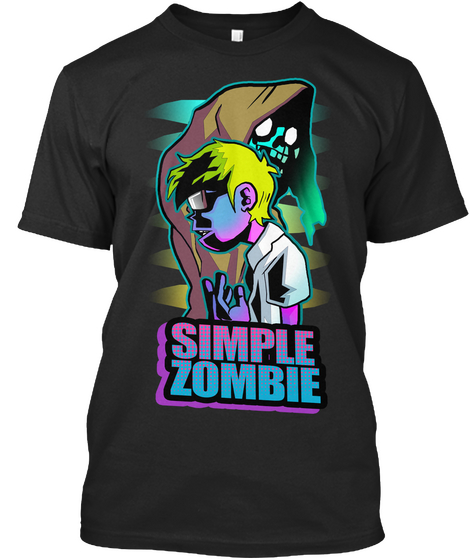 Simple Zombie Black Kaos Front