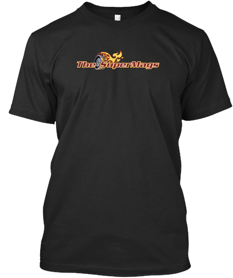 The Super Mags Black T-Shirt Front