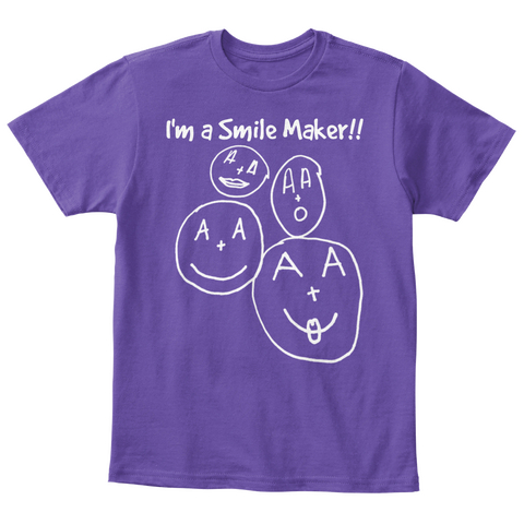 I'm A Smile  Maker!! Purple  T-Shirt Front