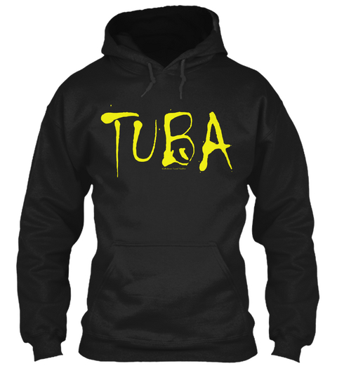 Tuba (Hoodie) Black áo T-Shirt Front