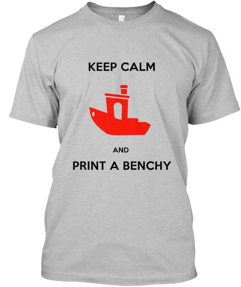 #3 D Benchy Ftw Light Heather Grey  T-Shirt Front