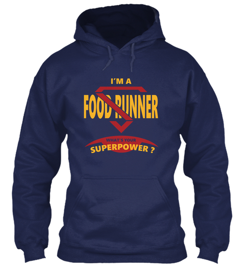 Food Runner Navy T-Shirt Front