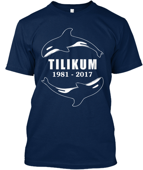 R.I.P. Tilikum 1981   2017 Navy Camiseta Front