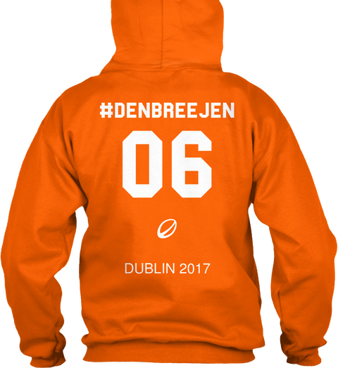#Denbreejen 06 Dublin 2017 Orange Crush áo T-Shirt Back