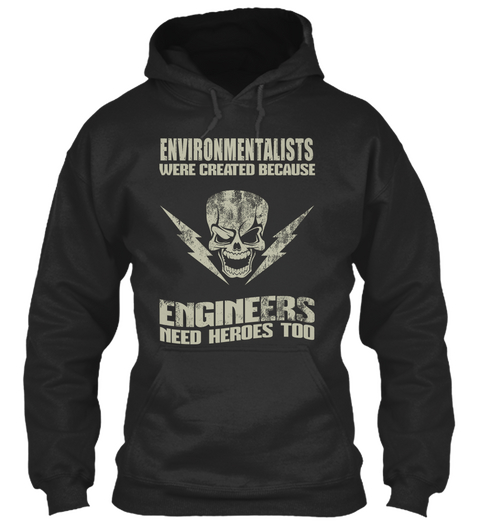 Environmentalists Jet Black T-Shirt Front