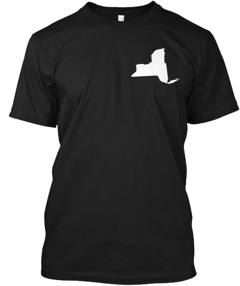 New York State Of Dad Black T-Shirt Front