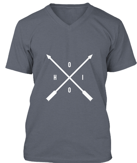 O
 H I 0 Deep Heather T-Shirt Front