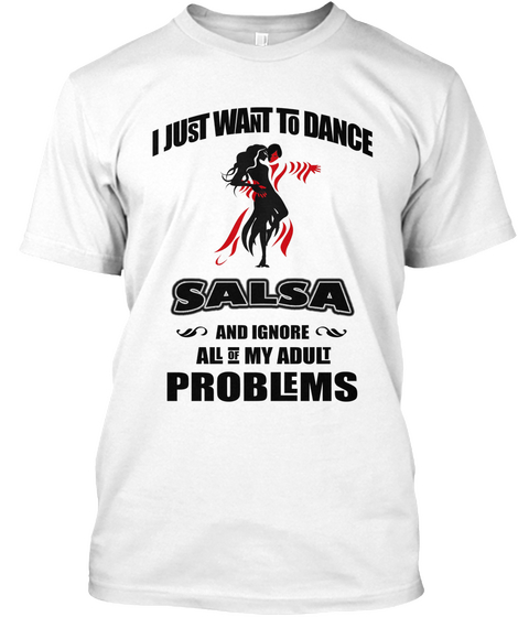 Salsa Lovers White áo T-Shirt Front