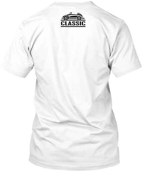 Car White áo T-Shirt Back