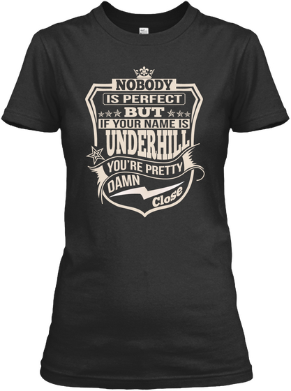 Nobody Perfect Underhill Thing Shirts Black Camiseta Front