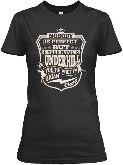 Nobody Perfect Underhill Thing Shirts Black T-Shirt Front