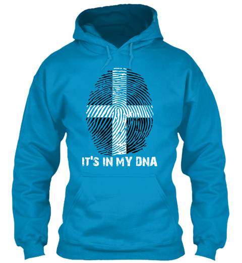 It's In My Dna Sapphire Blue T-Shirt Front