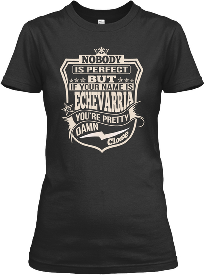 Nobody Perfect Echevarria Thing Shirts Black T-Shirt Front