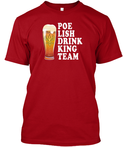 Polish Drinking Team Sound It Out Deep Red T-Shirt Front