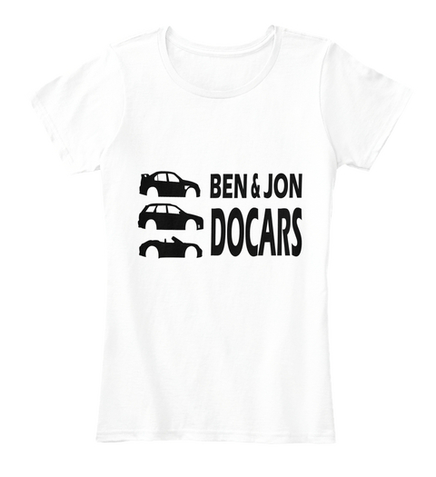 Bj Do Cars   Inverted Logo Women's Tee Arctic White Kaos Front