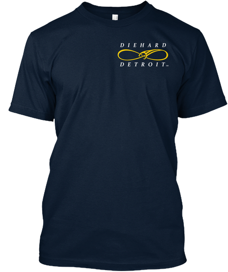Diehard Detroit New Navy Camiseta Front