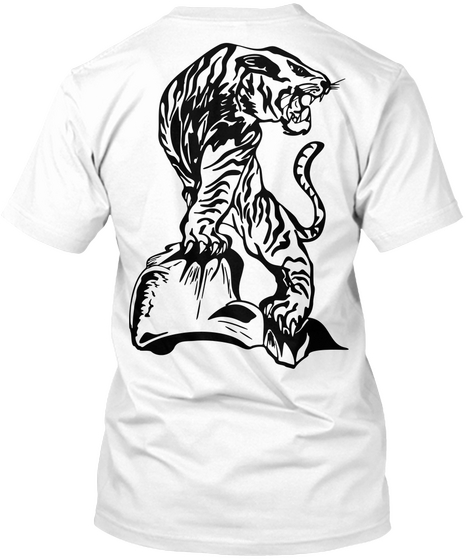 Tigre  White Camiseta Back