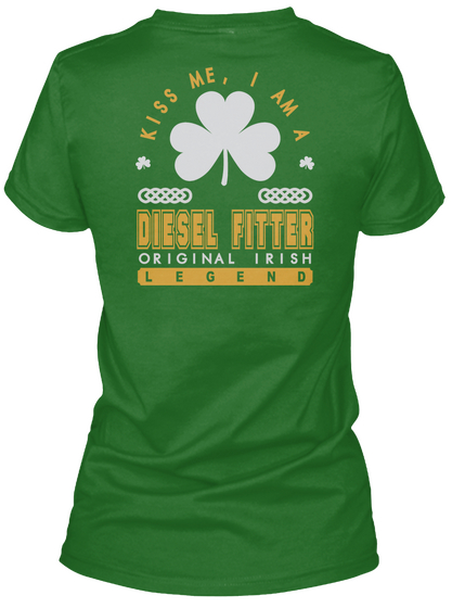 Diesel Fitter Original Irish Job Tees Irish Green T-Shirt Back