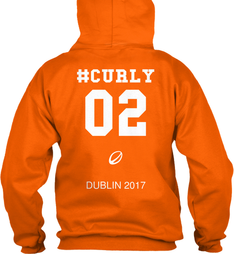 #Curly 02 Dublin 2017 Orange Crush T-Shirt Back