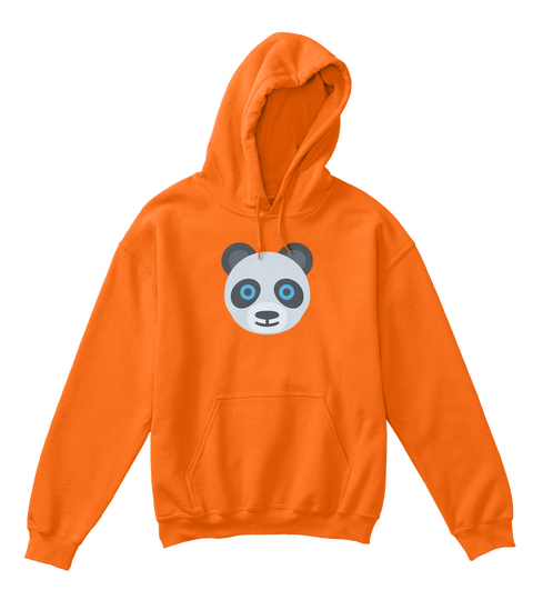 Eu Kids Hoodie Panda Orange Crush Camiseta Front