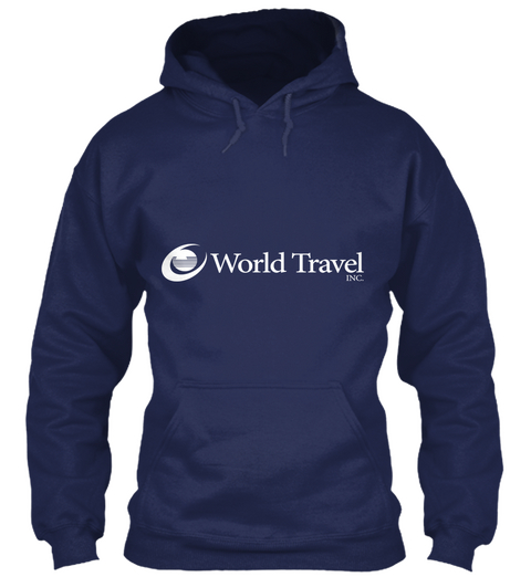 World Travel Navy T-Shirt Front