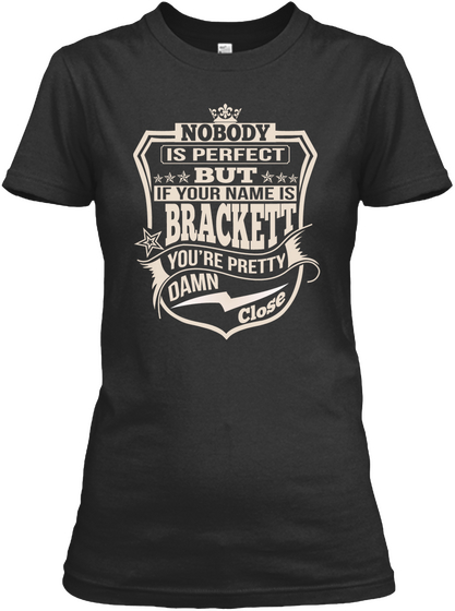 Nobody Perfect Brackett Thing Shirts Black T-Shirt Front