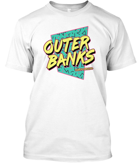 Outer Banks Retro White T-Shirt Front