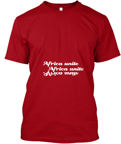 Africa Unite Africa Unite Africa Unite Deep Red T-Shirt Front