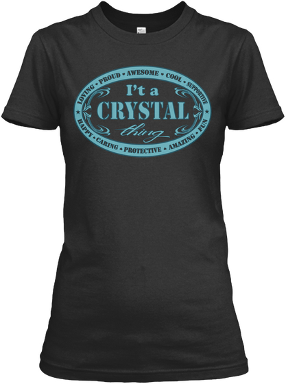 I't A Crystal Thing Black Camiseta Front