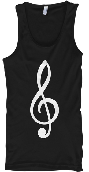 Treble Tank Top Black T-Shirt Front