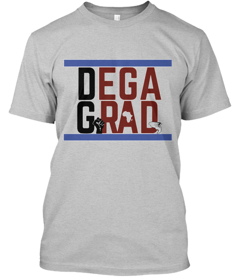 Dega Grad Light Heather Grey  T-Shirt Front