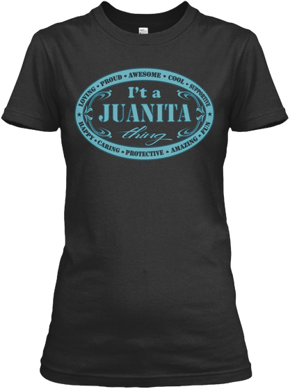 I't A Juanita Black áo T-Shirt Front